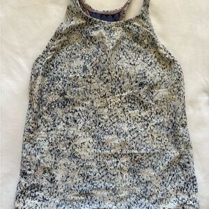 Athleta Speckled Black and Cream Swim Tank Top